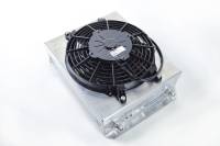 CSF - CSF Dual Fluid Bar & Plate HD Oil Cooler w/9in SPAL Fan (1/3 & 2/3 Partition) - 13.8in L x 10in H - 8026 - Image 4