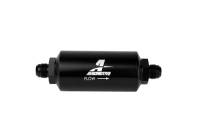 Aeromotive In-Line Filter - AN-08 size Male - 10 Micron Microglass Element - Bright-Dip Black - 12375