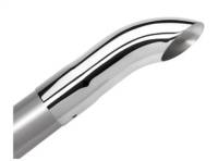 Borla Universal Polished Tip Single Round Turndown/Turnout (inlet 2 1/4in. Outlet 2 1/4in) - 20109