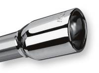 Borla Universal Polished Tip Single Oval Rolled Angle-Cut w/Clamp (inlet 2 1/4in. Outlet 3 5/8 x 2 1 - 20153