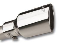 Borla - Borla Universal Polished Tip Single Round Rolled Angle-Cut w/Clamp (inlet 2 1/2in. Outlet 4 x 4in) * - 20156 - Image 1