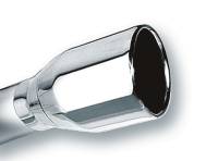 Borla - Borla 2.5in Inlet 4in Single Round Rolled Edge Outlet x 8in Long Weld On Exhaust Tip - 20235 - Image 1