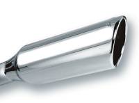 Borla 2.25in Inlet 4in Round Rolled Angle Cut x 12in Long Embossed Exhaust Tip - 20245
