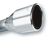 Borla - Borla 2.5in Inlet 4.5in Round Rolled Angle Cut Phantom X 7.75in Long Embossed Universal Exhaust Tips - 20247 - Image 1