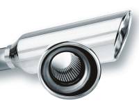 Borla - Borla 2.25in Inlet 4in Round Rolled Angle Cut Resonated x 13in Long Exhaust Tip - 20248 - Image 1
