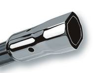 Borla 2.25in Inlet 3.38in x 3.0in Square Angle Cut Phantom x 6.5in Long Universal Exhaust Tips - 20252