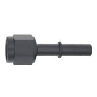 DeatschWerks 6AN Female Flare Swivel to 5/16in Male EFI Quick Disconnect - Anodized Matte Black - 6-02-0130-B
