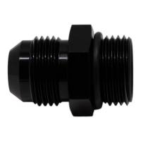 DeatschWerks 10AN ORB Male to 10 AN Male Flare Adapter (Incl O-Ring) - Anodized Matte Black - 6-02-0403-B