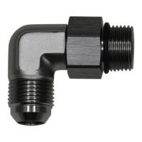 DeatschWerks 10AN ORB Male Swivel to 10AN Male Flare 90-Degree Fitting - Anodized Titanium - 6-02-0412
