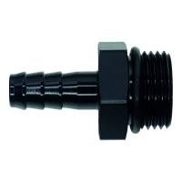 DeatschWerks 10AN ORB Male to 3/8in Male Triple Barb Fitting (Incl O-Ring) - Anodized Matte Black - 6-02-0517-B