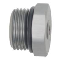 DeatschWerks 10AN ORB Male Plug Fitting with 1/8in NPT Gauge Port - Anodized DW Titanium - 6-02-0732