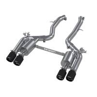 MBRP - MBRP 18-22 BMW M2 Competition 3.0L T304 SS 3in Resonator-Back Exhaust Quad Rear w/ Carbon Fiber Tips - S45023CF - Image 1