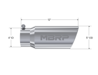MBRP - MBRP Universal Tip 5 O.D. Angled Rolled End 4 inlet 12 length - T5051 - Image 4