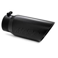 MBRP - MBRP Universal Tip 5 O.D. Dual Wall Angled 4 inlet 12 length - Black Finish - T5053BLK - Image 1