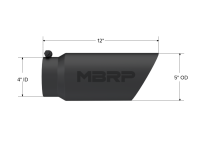 MBRP - MBRP Universal Tip 5 O.D. Dual Wall Angled 4 inlet 12 length - Black Finish - T5053BLK - Image 4