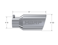 MBRP - MBRP Universal Tip 6 O.D. Angled Rolled End 4 inlet 12 length - T5073 - Image 4
