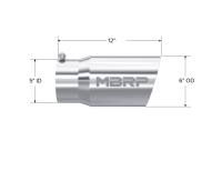 MBRP - MBRP Universal Tip 6 O.D. Dual Wall Angled 5 inlet 12 length - T5074 - Image 3