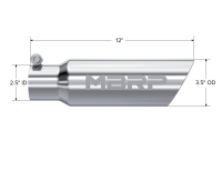 MBRP - MBRP Universal Tip 3in O.D. Dual Wall Angled 2 inlet 12 length - T5106 - Image 5