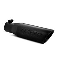 MBRP - MBRP Universal Tip 3.5 O.D. Dual Wall Angled 2.5 inlet 12 length - Black Finish - T5106BLK - Image 1