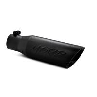 MBRP - MBRP Universal Tip 3.5 O.D. Dual Wall Angled 2.5 inlet 12 length - Black Finish - T5106BLK - Image 2