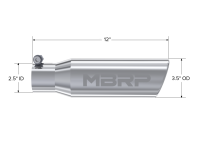 MBRP - MBRP Universal Tip 3in O.D. Angled Rolled End 2 inlet 10 length - T5113 - Image 4