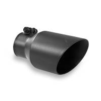MBRP - MBRP Universal 4in OD Dual Wall Angled 2.5in Inlet 8in Lgth Exhaust Tip - Black - T5123BLK - Image 2