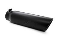 MBRP Universal 5in OD Angled Rolled End 4in Inlet 18in Lgth Black Finish Exhaust Tip - T5124BLK