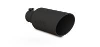 MBRP Universal Exhaust Tip 7in O.D. Rolled End 4in Inlet 18in Length - Black - T5126BLK