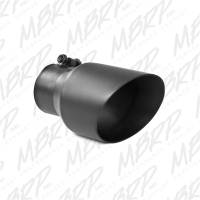 MBRP Universal Tip 4.5in OD 3in Inlet 8in Length Dual Walled Angled Exhaust Tip - Black - T5151BLK