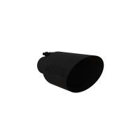 MBRP Universal Dual Wall Angle Rolled End Tip 4-1/2in OD / 2-1/2in Inlet / 11in Length - Black - T5161BLK