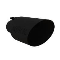 MBRP - MBRP Universal Dual Wall Angle Rolled End Tip 4-1/2in OD / 2-1/2in Inlet / 11in Length - Black - T5161BLK - Image 2