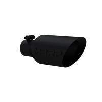 MBRP - MBRP Universal Dual Wall Angle Rolled End Tip 4-1/2in OD / 2-1/2in Inlet / 11in Length - Black - T5161BLK - Image 3