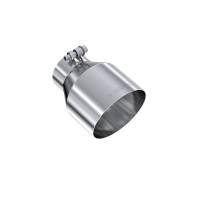 MBRP Universal T304 Stainless Steel Tip, 3in ID / 5in OD Out / 6.5in Length / Angle Cut  Single Wall - T5184