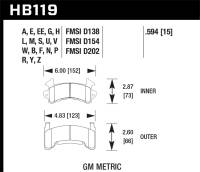 Hawk Performance - Hawk HPS Street Brake Pads - HB119F.594 - Image 1