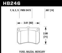 Hawk Performance Blue 9012 Disc Brake Pad HB246E.567