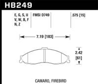 Hawk HPS Street Brake Pads - HB249F.575