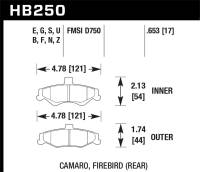 Hawk Performance - Hawk HP+ Street Brake Pads - HB250N.653 - Image 1