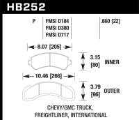 Hawk Performance SuperDuty Disc Brake Pad HB252P.860