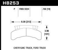 Hawk Performance SuperDuty Disc Brake Pad HB253P.750