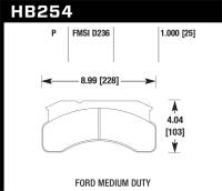 Hawk Performance SuperDuty Disc Brake Pad HB254P1.00