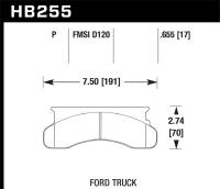 Hawk Performance SuperDuty Disc Brake Pad HB255P.655