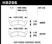 Hawk Performance LTS Disc Brake Pad HB286Y.591