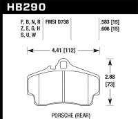 Hawk 98-08 Porsche 911 Rear ER-1 Brake Pad Set - HB290D.583
