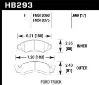 Hawk Performance - Hawk Performance HPS Disc Brake Pad HB293F.668 - Image 1