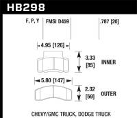 Hawk HPS Street Brake Pads - HB298F.787