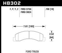 Hawk Performance - Hawk Performance Ceramic Street Brake Pads - HB302Z.700 - Image 1