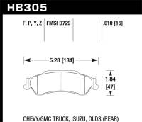 Hawk Performance - Hawk Performance HPS Disc Brake Pad HB305F.610 - Image 1