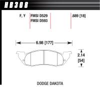 Hawk Performance - Hawk Performance HPS Disc Brake Pad HB308F.689 - Image 1