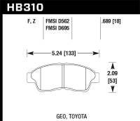Hawk Performance - Hawk Performance HPS Disc Brake Pad HB310F.689 - Image 1