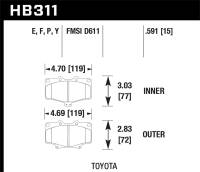 Hawk Performance - Hawk Performance HPS Disc Brake Pad HB311F.591 - Image 1